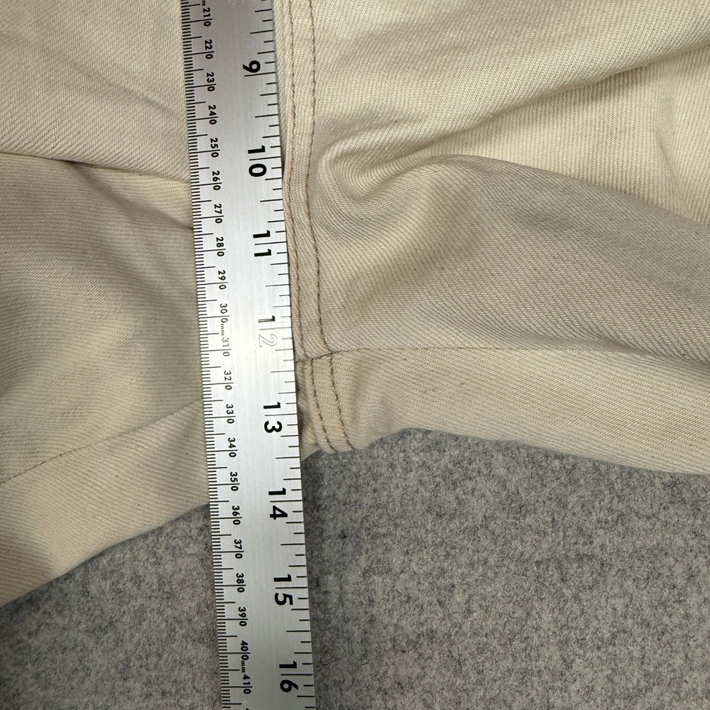 Old Navy High-Rise Baggy Wide Leg Pants Size 12 Beige Studded Side Seam Denim - Picture 6 of 11